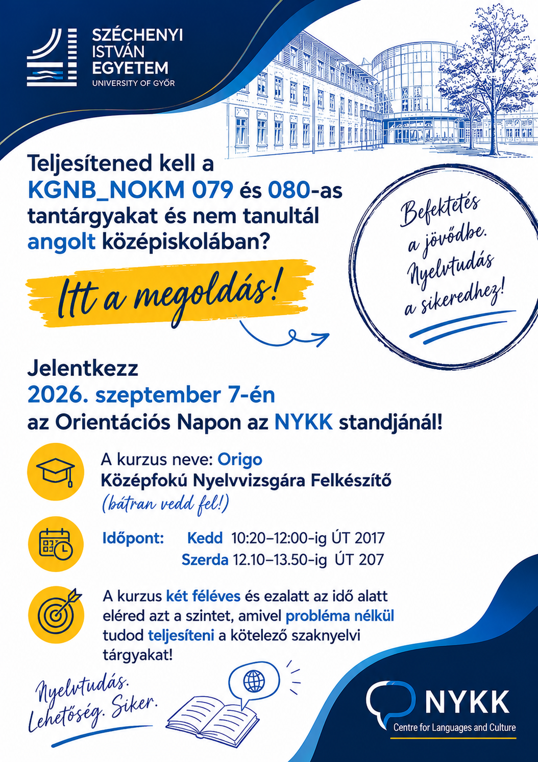 Angol Műszaki Szakmai Nyelv Alapozó Flyer