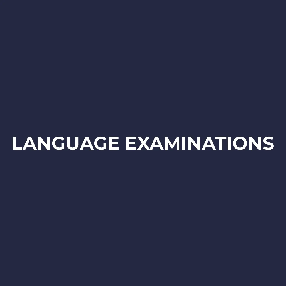 LANGUAGE EXAMINATIONS (Flipcard)