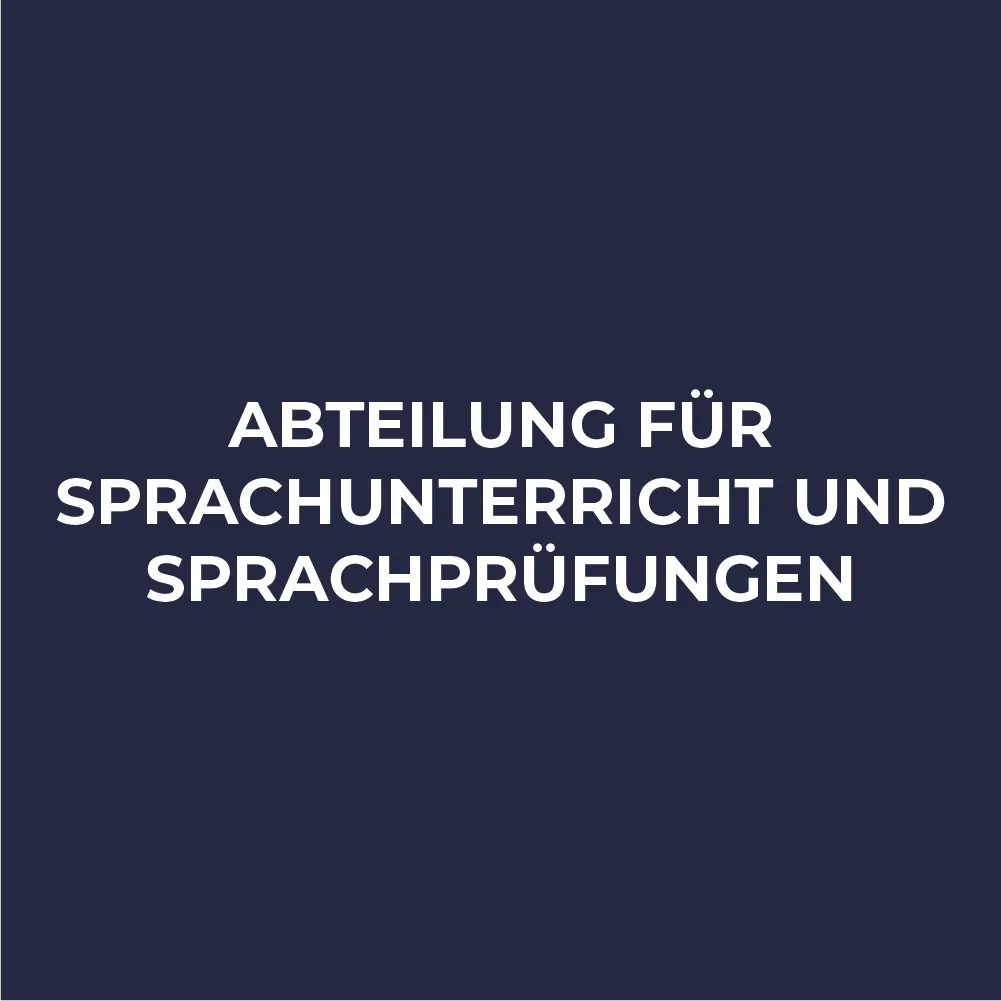 Abteilung für Sprachunterricht und Sprachprüfungen (Flipcard)
