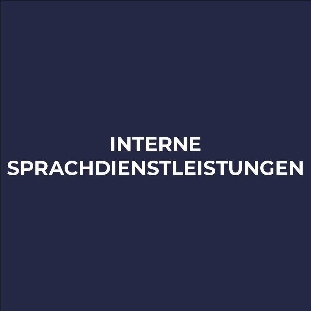 INTERNE SPRACHDIENSTLEISTUNGEN (Flipcard)
